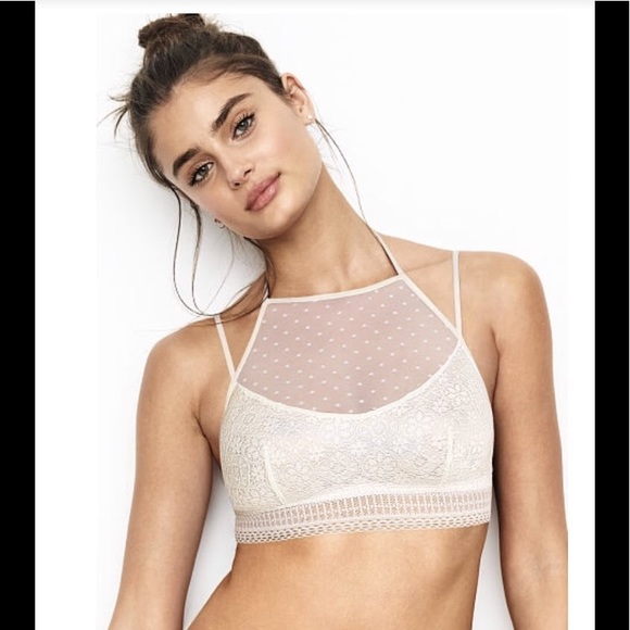 NIP Victoria’s Secret Mesh&Lace High-neck Bralette - Picture 4 of 7